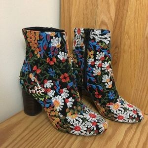 ASOS Floral Embroidered Booties